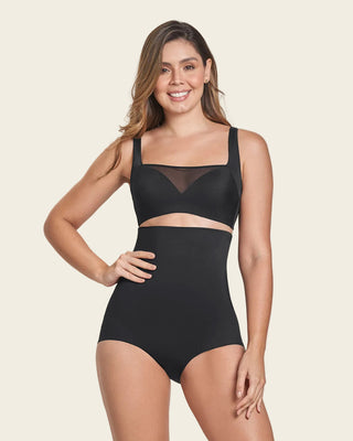 Panty faja de tiro alto con control moderado en abdomen y espalda#color_700-negro