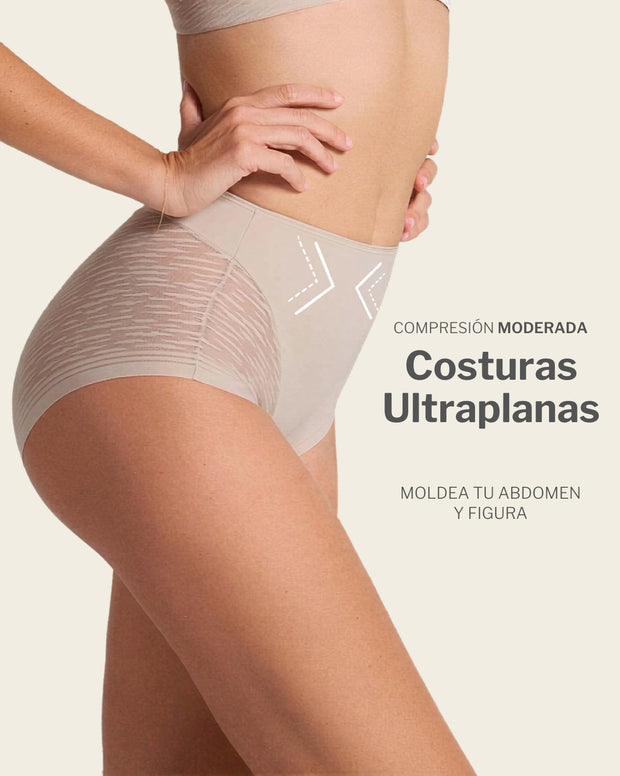 Panty faja clásico invisible con transparencias en glúteos y laterales