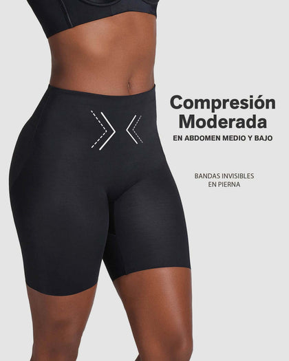 Panty short invisible de compresión de abdomen efecto levanta cola#color_700-negro
