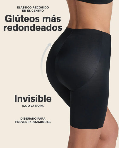 Panty short invisible de compresión de abdomen efecto levanta cola#color_700-negro