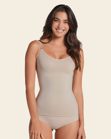Camiseta multiusos de compresión de abdomen#color_802-cafe-claro