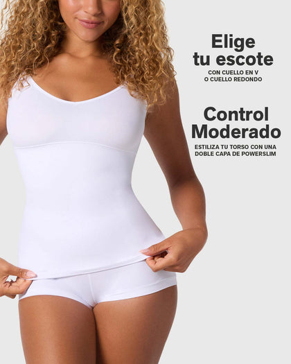 Camiseta multiusos de compresión de abdomen#color_000-blanco