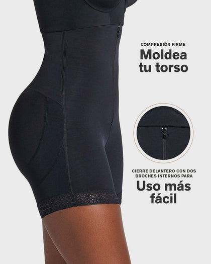 Panty faja tipo short de compresión fuerte levanta cola#color_700-negro