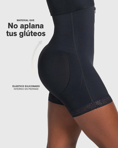 Panty faja tipo short de compresión fuerte levanta cola#color_700-negro