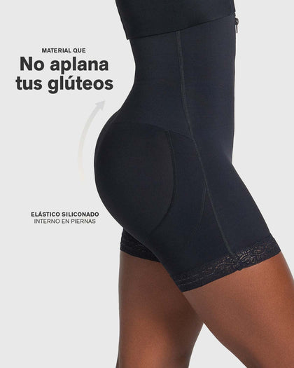 Panty faja tipo short de compresión fuerte levanta cola#color_700-negro