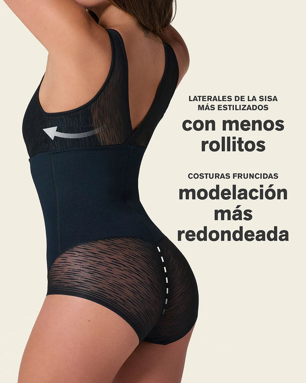 Faja tipo body con bralette incorporado con compresión de abdomen