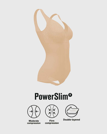 Faja tipo body con bralette incorporado con compresión de abdomen#color_801-cafe-medio