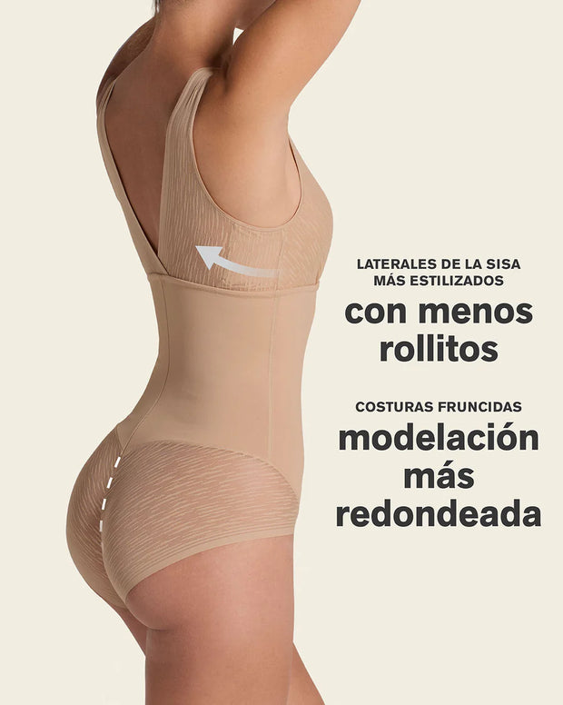 Faja tipo body con bralette incorporado con compresión de abdomen