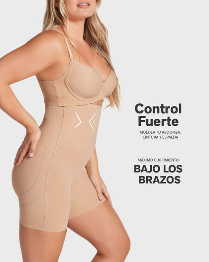 Faja pantalón de compresión efecto levanta cola#color_802-cafe-claro