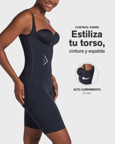 Body de Compresión Fuerte en Abdomen con Efecto Levanta Cola#color_700-negro