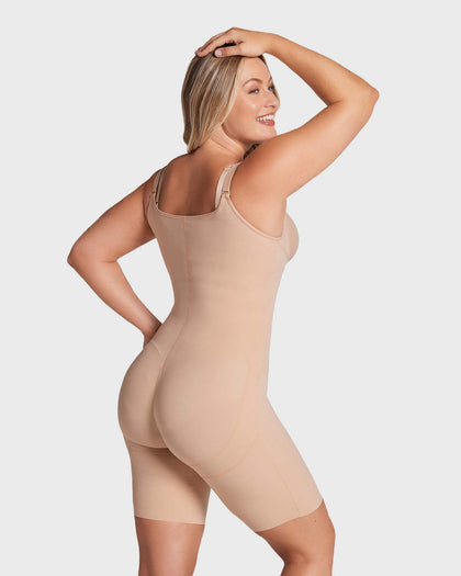 Body de Compresión Fuerte en Abdomen con Efecto Levanta Cola#color_801-cafe-medio