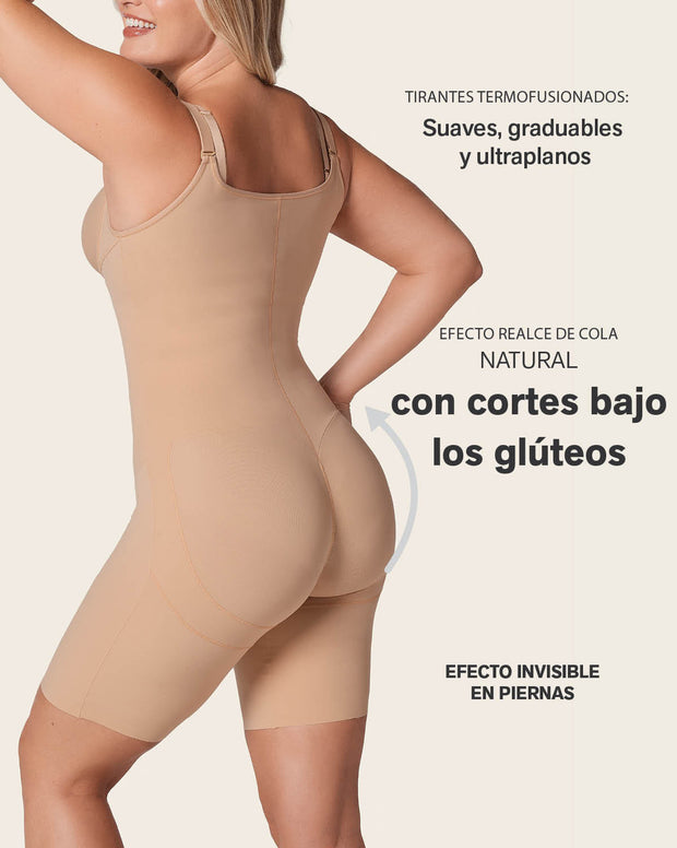Body de Compresión Fuerte en Abdomen con Efecto Levanta Cola