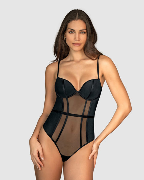 Body brasilera elaborado en SmartLace® y tela lisa irresistiblemente sexy#color_700-negro