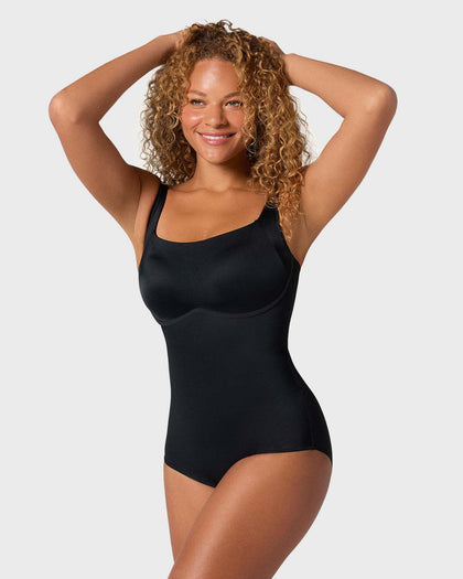 Body de compresión de abdomen con bra incorporado#color_700-negro