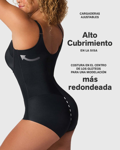 Body de compresión de abdomen con bra incorporado#color_700-negro