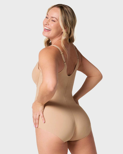 Body de compresión de abdomen con bra incorporado#color_801-cafe-medio