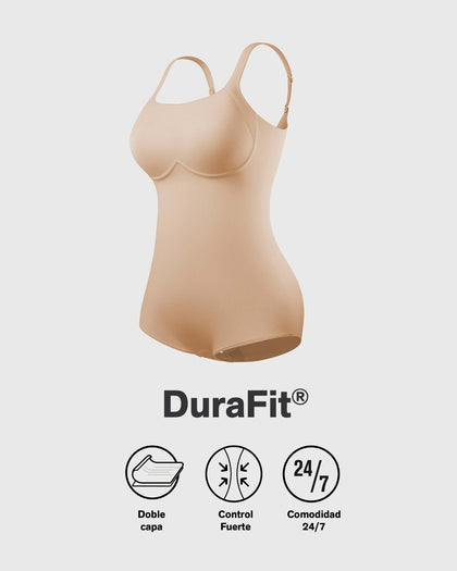 Body de compresión de abdomen con bra incorporado#color_801-cafe-medio