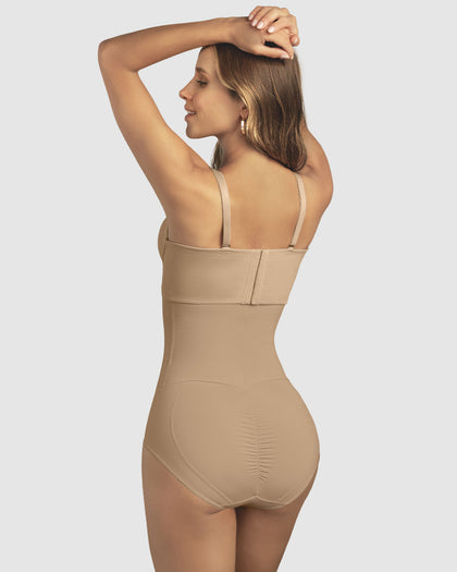 Faja pantalón de compresión y realce de glúteos#color_801-cafe-medio