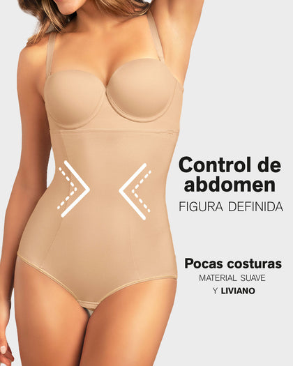 Faja pantalón de compresión y realce de glúteos#color_801-cafe-medio