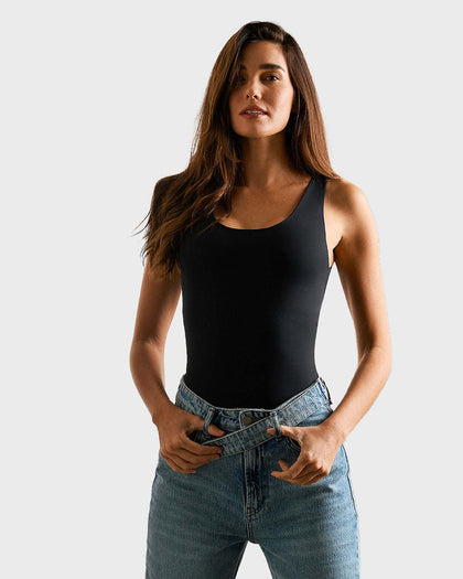 Body de compresión manga sisa con top interno#color_700-negro