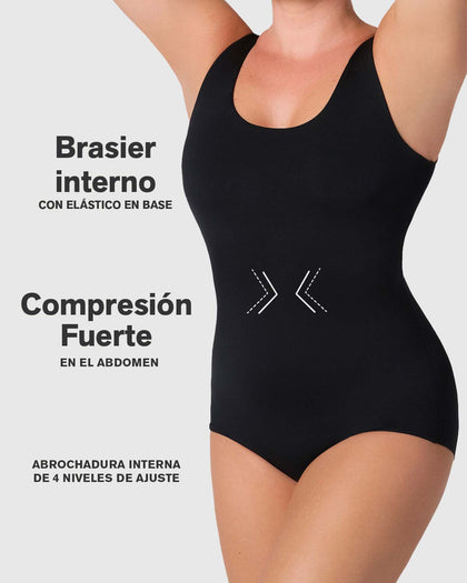 Body de compresión manga sisa con top interno#color_700-negro