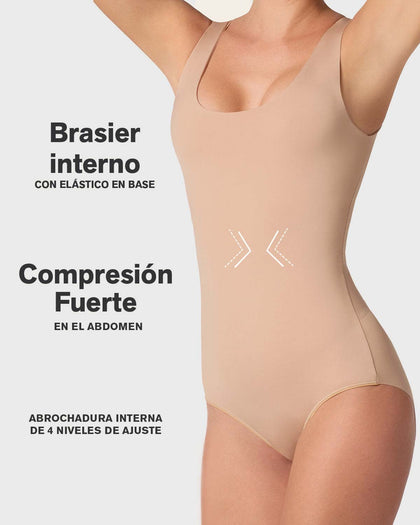 Body de compresión manga sisa con top interno#color_801-cafe-medio