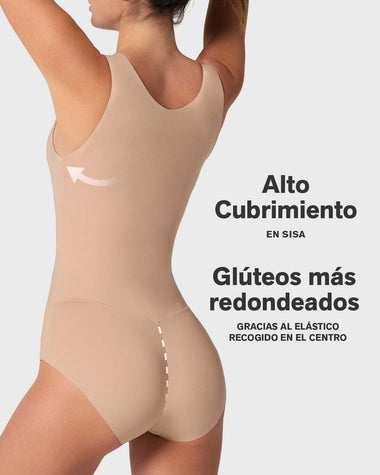 Body de compresión manga sisa con top interno#color_801-cafe-medio