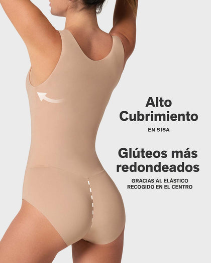 Body de compresión manga sisa con top interno#color_801-cafe-medio