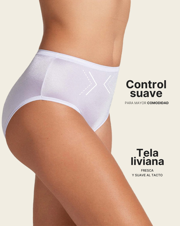 Panty clásico pierna alta con excelente cubrimiento tela suave