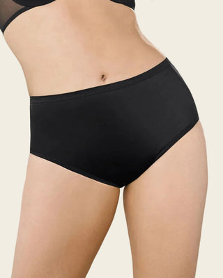 Panty clásico pierna alta con excelente cubrimiento tela suave#color_700-negro