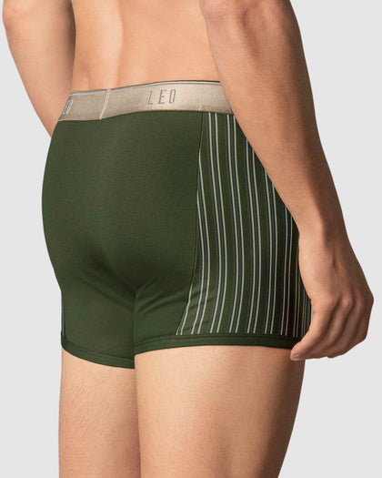 Bóxer corto con tecnología de ajuste perfecto en microfibra#color_620-verde-elastico-marfil