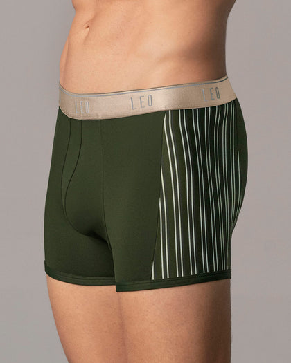 Bóxer corto con tecnología de ajuste perfecto en microfibra#color_620-verde-elastico-marfil