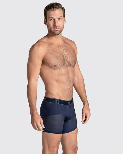 Bóxer medio de secado rápido con mallas transpirables en microfibra#color_515-azul-oscuro