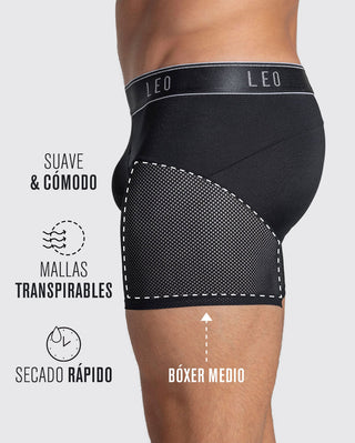 Bóxer medio de secado rápido con mallas transpirables en microfibra#color_673-fondo-gris