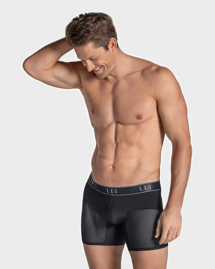 Bóxer medio de secado rápido con mallas transpirables en microfibra