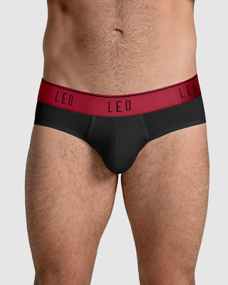 Bóxer brief de alta transpiración en microfibra ideal para uso diario#color_079-negro-elastico-rojo