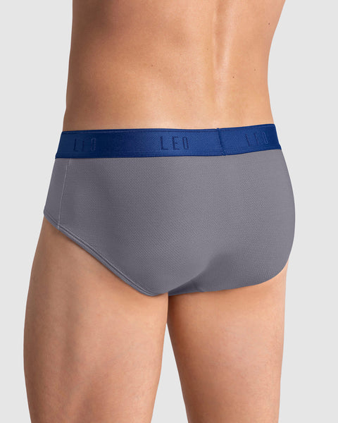 Bóxer brief de alta transpiración en microfibra ideal para uso diario#color_758-gris-elastico-azul