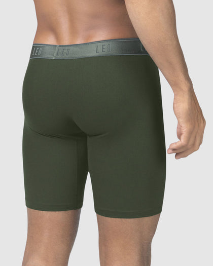 Bóxer largo deportivo de máxima frescura en microfibra#color_b25-verde-oscuro