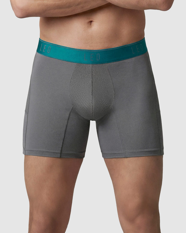 Bóxer deportivo con bolsillo lateral en microfibra