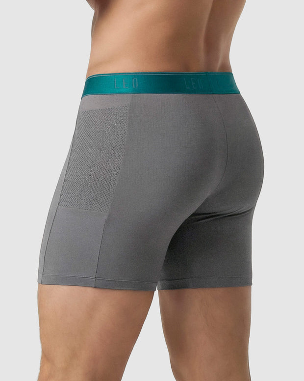 Bóxer deportivo con bolsillo lateral en microfibra