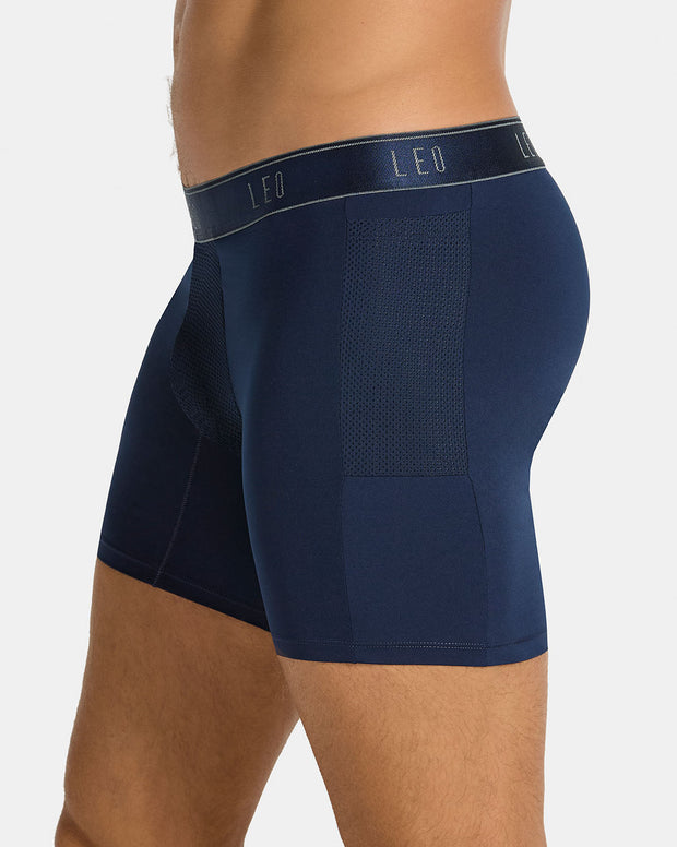 Bóxer deportivo largo con bolsillo lateral en microfibra
