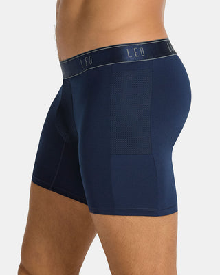 Bóxer deportivo largo con bolsillo lateral en microfibra#color_516-azul-oscuro