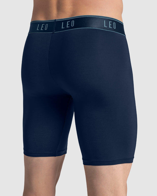 Bóxer deportivo largo con bolsillo lateral en microfibra