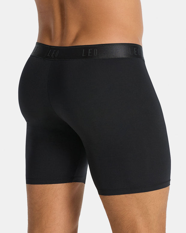 Bóxer deportivo largo con bolsillo lateral en microfibra