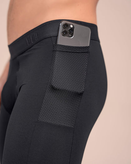 Bóxer deportivo con bolsillo lateral en microfibra