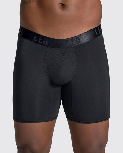 Bóxer deportivo largo con bolsillo lateral en microfibra#color_700-negro