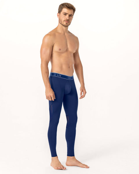 Paquete x3 licras deportivas en microfibra con mallas transpirables para hombre#color_477-azul