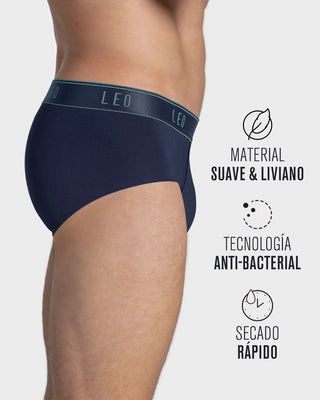 Microfiber brief with frontal ergonomic design#color_515-azul-oscuro