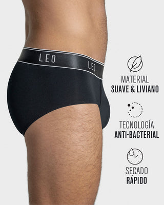 Microfiber brief with frontal ergonomic design#color_700-negro