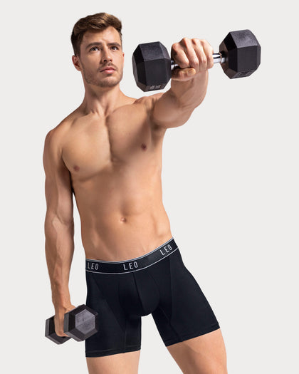 Bóxer en microfibra con mallas transpirables frontales#color_700-negro